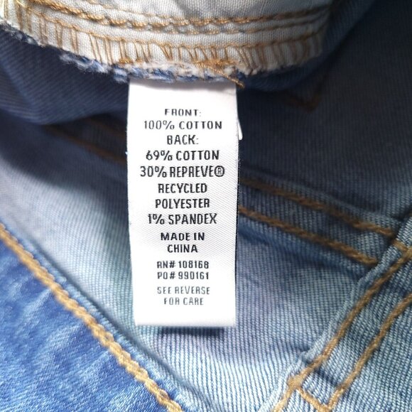 RSQ Womens Vintage Mom Jeans 26 Mid Rise Medium Wash Holes Distressed - Picture 9 of 9